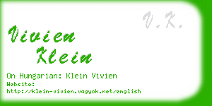 vivien klein business card